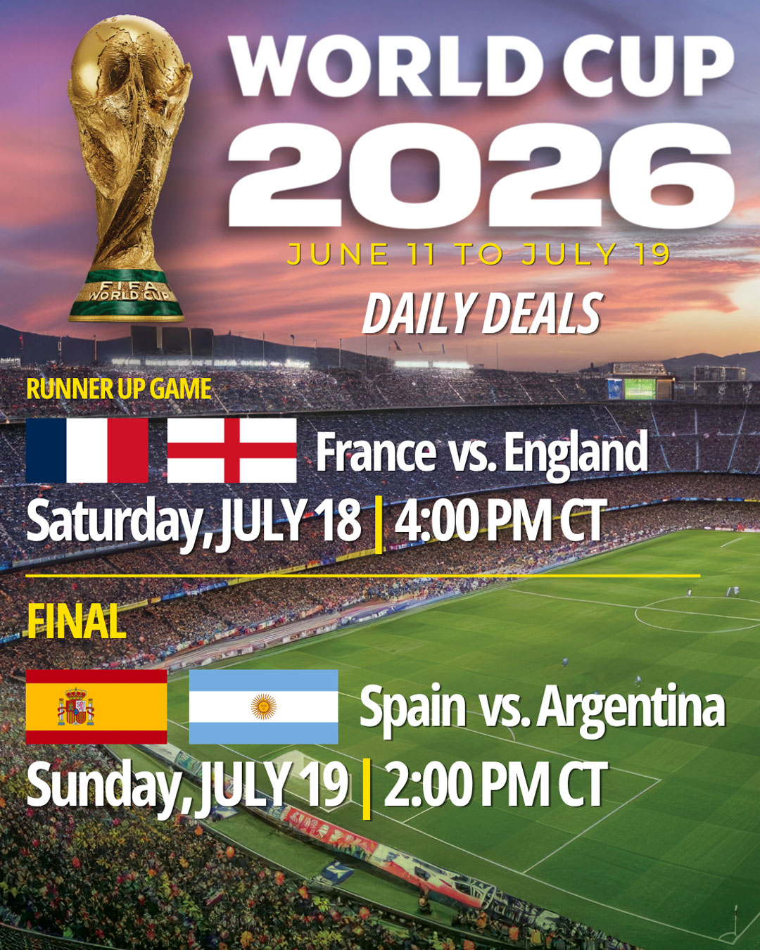 world cup flyer - usa v belgium